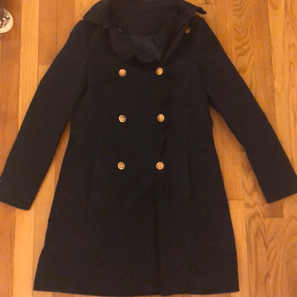 Navy Scallop Pea Coat🖤